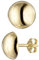 Ohrstecker Ohrringe Halbkugel rund glänzend 925 Silber Gelbgold vergoldet