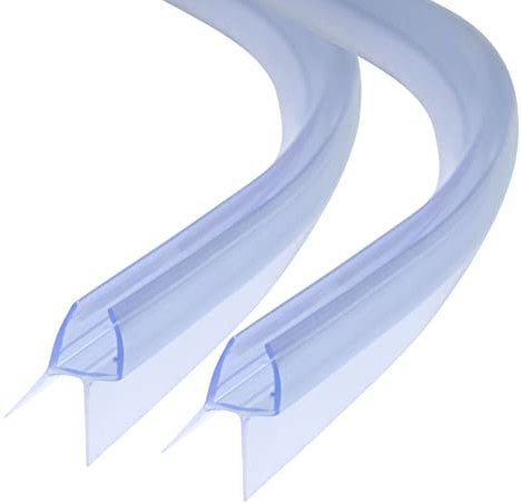 Curved Shower Seal 2 x 60 cm Round Shower Glass Thickness 6/7/8 mm Replacement Seal Shower Cubicles Shower Door Seal Perfect Quadrant Shower Water Repellent Shower Doors