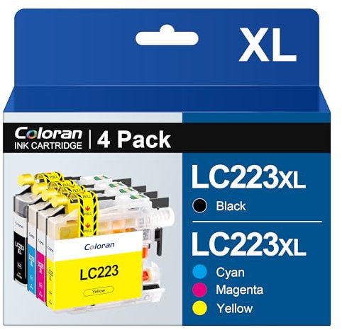 Coloran LC223 Druckerpatronen Ersatz für Brother LC223 Patronen, Kompatibel mit Brother DCP-J4120DW MFC-J5320DW J4420DW J480DW J880DW J4620DW J680DW J4625DW J5625DW (4er-Pack)
