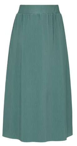 s.Oliver Damen 2144793 Midi Rock mit Plisseefalten, Petrol, 46