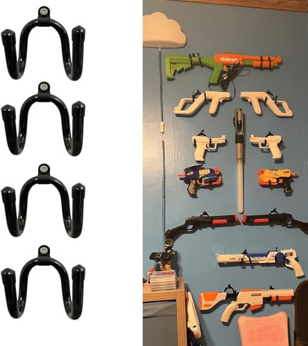 Pmsanzay Paquete de 4 organizadores universales para mando de juegos, soporte de pared para Nintendo Wii, accesorios de control remoto
