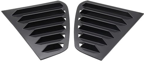 Rejillas Ventana Lateral para V-W Golf 7 Golf 7.5 MK7/7.5 GTI GTD R Models, Paneles Alerón Ventanas Laterales Traseras Panel Alerón Rejillas Ventana Trasera ABS,B-Glossy Black