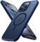 Iokmax Magnetic for iPhone 15 Pro Max Case [Compatible with MagSafe] [Anti-Fingerprint] [12FT Military Shockproof ] Translucent Matte Slim Phone Cover with 2X Screen Protector for 15 Pro Max,Blue
