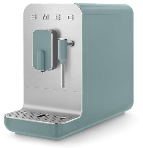 Smeg BCC12EGMUK 1.4L Bean to Cup Coffee Machine, Grinding Function, Drip Tray, Emerald Green