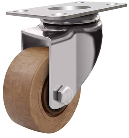 Lot de 4 Roulettes Pivotantes en Nylon et Fibre de Verre en Acier Inoxydable, Roulettes Universelles pour Meubles Résistantes aux Hautes Températures, pour Fours, Cuiseurs à Vapeur(13cm/5.1in)