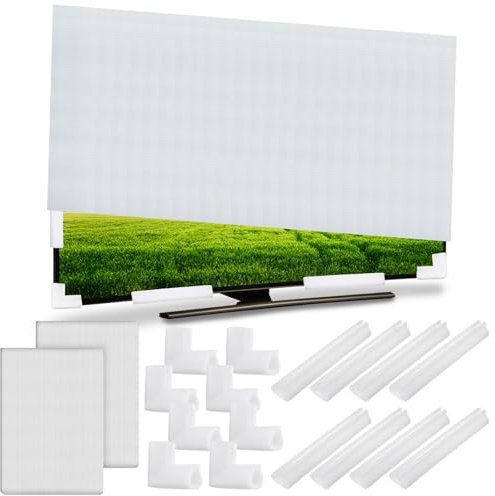 Innconee TV Protector, Foam, White, TV Screen Protectors, Pack of 18, Fits up to 65'' W x 36'' H