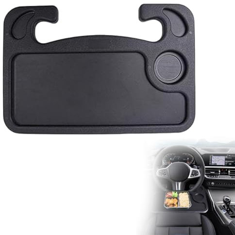 Rakiuty Bureau de Volant de Voiture,Support de Table de Voiture pour Ordinateur,Double-Face Plateau Repas Voiture,Portatif Bureau de Volant de Voiture,Table De Bureau Portative Au Volant De Voiture