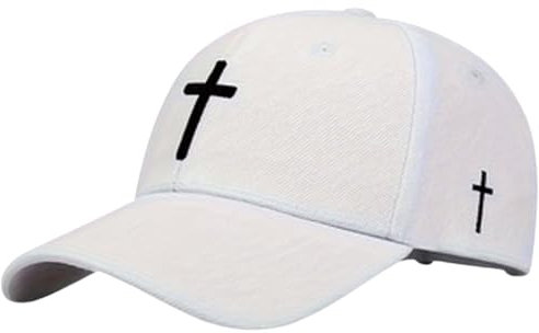 Unisex Basecap mit Kreuz-Stickerei - Baseball Cap für Männer & Frauen Sonnenschutz Luftiges Mode Snapback Caps Moisture Wicking Verstellbar Baseballmütze Schildkappe Freizeit Kappen