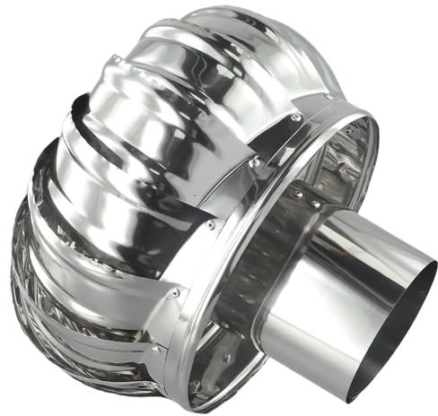 Fumaiolo Comignolo in Acciaio Inox Il cappuccio del camino protegge i condotti di scarico e tubi ventilazione. Costruzione in acciaio inossidabile(100 MM)