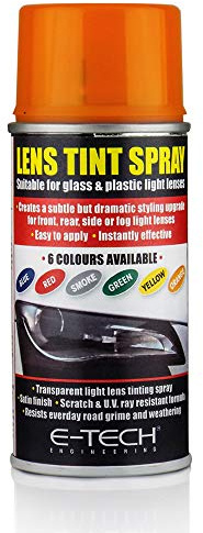 MP Essential Car Headlight & Taillight Lamp Light Lens Coloured Tint Spray - (Orange)