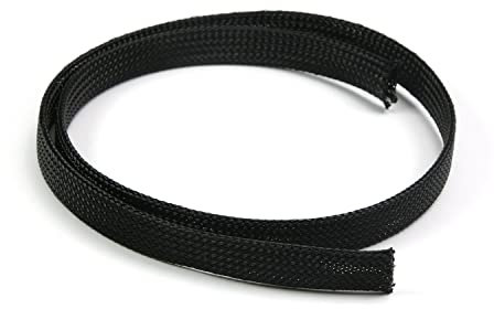 Othmro 1Pc Cable Management Sleeve, Braided Cable Tidy Black, 0.5m Cable Organizers Cable Protector Wire Tidy for TV/PC USB Cable, 10mm Width