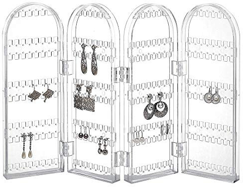Ohrringhalter, 240 Löcher ABS Durchsichtig Staubfrei Ohrring Ohrstecker Halsketten und Armbändern Aufbewahrung, Ohrringe Aufbewahrungsbox Kasten Ohrringhalter Schmuckständer Ohrringe Schmuckhalter