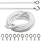 InicioElabador Cable Cortina Blanco 2M 3M 4M 5M con Gancho Y Ojales Gratis (5 M)