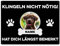 Hunde Schild personalisiert - Klingeln nicht nötig - Metallschild mit Foto und Name für außen, wetterfestes Türschild für Hundebesitzer - DIN A5-21 x 15 cm, ein Tier, schwarz