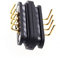 ARSMI 5 Paar federbelasteter magnetischer Pogo-Pin-Stecker 4-poliger Neigung 2.5 durch Loch abgewinkelte männliche weibliche 2A 36V DC. Leistungspfad-Sonde Verbinder