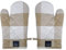 Encasa XO Long 18x30 cm Oven Microwave Hand Gloves Mitts (2 pc set) for Kitchen Cooking & Baking - Heat Resistant, Thick & Safe, Protection of Hands from Hot Utensils, Grill - Buffalo Beige Checks