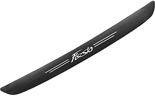 JYMLOV Auto Ladekantenschutz Folie, für Fo-rd Fiesta, 90cm Kohlefaser Stoßstangenschutz Aufkleber, Kratzschutz, Lackschutzfolie - Kofferraum Einstiegsleisten Streifen,Black