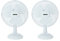 GEEPAS 12-Inch Table Fan - 40W Electric Portable Desktop Cooling Fan for Desk Home or Office Use - 3 Speed Settings with Oscillating/Rotating and Static Feature - 2 Year Warranty, Pack of 2