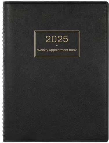 Indeme Terminkalender 2025-2026 - Terminplaner 2025-2026 von Juli 2025 bis Juni 2026, A4 Wochenansicht, Stundenplaner, Softcover Terminbuch, 15 Minuten Intervall, 21,8 x 29 cm, Schwarz