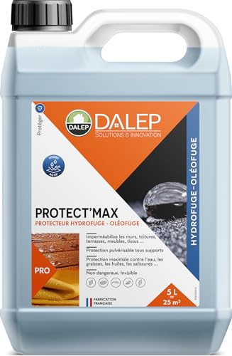 DALEP Protecteur hydrofuge/oléofuge protect'max Acrylique 5E+3 millilitre Scellant Mur, Sol, Comptoir Ciment, Métal, Céramique