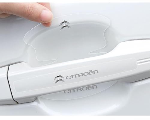 8pcs Car Door Handle Protector, For Citroen C1 C3 C4 Cactus C-Zero Berlingo Multispace Picasso Spacetourer Anti Scratch Waterproof Cars Paints Protection Car Exterior Accessory