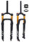 HerfsT 26 x 4,0 Zoll Fat-Bike-Gabel, Mountainbike-Federgabel, Federweg 120 mm, MTB-Luftgabelabstand, Nabe 135 mm, 28,6 mm gerade Krone, Lockout-Dämpfung, verstellbare 9 mm QR Snow Beach-Vordergabel