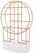 CASART Free Standing Bookshelf, 180cm Gold Bookcase with Metal Frame, Staggered Shelves & Drawers, Geometric Display Shelf Modern Shelving Unit for Living Room Study Home Office