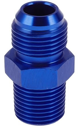 A ABSOPRO Adaptateur De Raccord De Tuyau Réducteur De Flare Mâle Tf-An10-1/2 Npt Connecteur De Ligne De Carburant En Aluminium Bleu