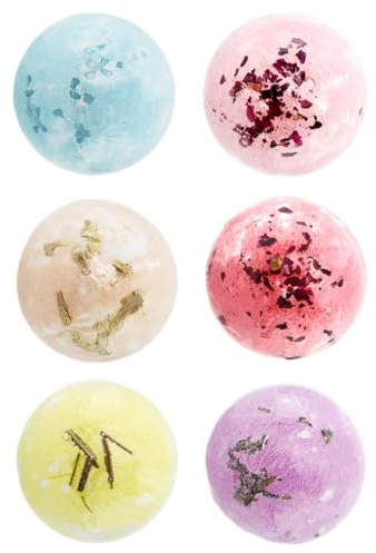 Duschkugeln für Frauen, Badesalz Ball | Sprudelnde Duschkugeln Set - 6 Stück Badekugeln für Frauen und Männer, Natürliches Duschkugel-Set, Badekugeln