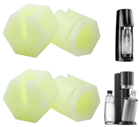 4 Stück Ersatzmutter für Sodastream - Kompatibel mit Jet, Spirit, Easy, Crystal 1, 2 & 3, Terra, Duo - Zubehör Wassersprudler, Sprudelwasser Maschine, Schlauchanschluss Muttern zur von Gaslecks