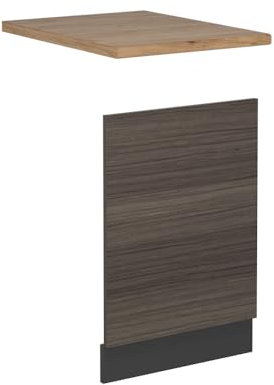 Vicco Panel Frontal R-Line, Gris Noble, 45 cm, ET Roble
