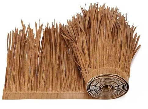 FMLCLSTJM Toit De Paille Rouleau De Chaume De Palmier, Rouleau De Paille Artificielle pour Jardin, Terrasse, Fête, Décoration De Bar Tiki pour Pergola Patio, Décoration Exotique Anti-UV(0.5m x 1m)