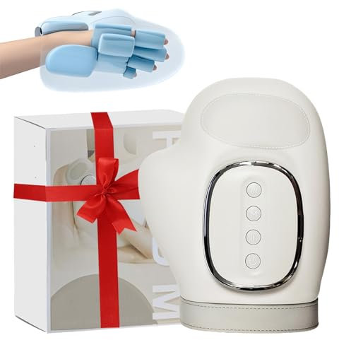 Masseur de Main, Masseur électrique pour les mains avec chaleur et compression, 3 Modes et 5 Niveaux Réglables, Massage Main Électriques Sans Fil pour l'Arthrite et la Fatigue des Mains