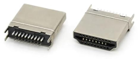 Generico CONNETTORE HDMI MASCHIO 180° PLACCATO ORO VERTICALE saldare 19P cavo SPINA