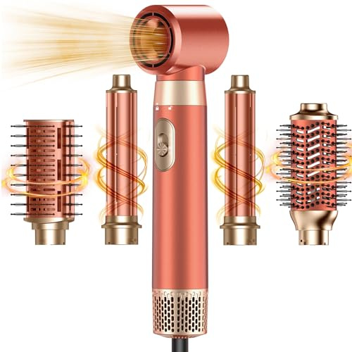 5-in-1-Föhnbürsten, Abnehmbares Styling-Werkzeug Zuhause, Reisen und Salon | Upgrade-Haartrockner & Föhnbürste & 32MM Lockenwickler & Paddelbürste, Heißluft-Styling-Tools Volumen-Glätter Lockenstab