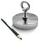 Suchmagnet Neodym-Magnet Bergemagnet bis 600kg Einfach N45 vernickelt, Suchmagnet:94mm 300Kg