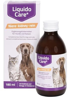 LiquidoCare Niere, für Katzen und Hunde, Nährstoff Zufuhr bei Nierenfunktionsstörung, Ergänzungsfuttermittel flüssig, 180ml
