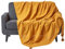 Homescapes Tagesdecke Rajput, senfgelb, Wohndecke aus 100% Baumwolle, 150 x 200 cm, Sofaüberwurf/Couchüberwurf in RIPP-Optik