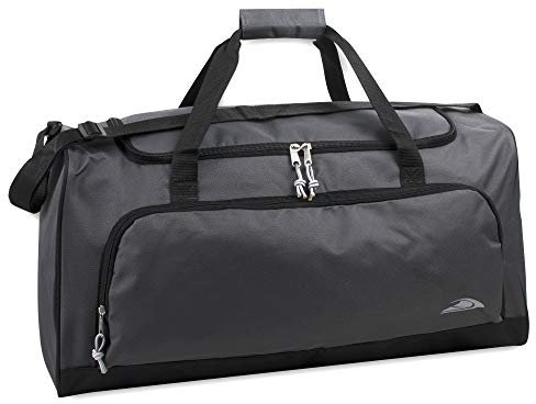 Trail maker 55 Liter, 24 Zoll leichte Canvas-Reisetaschen für Damen und Herren für unterwegs, Ausrüstungstasche/Organizer (Grau 2)