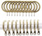 iPEAK Vorhangringe aus Messing, 38 mm Innendurchmesser, Metallvorhänge, große Ringhaken zum Aufhängen für Gardinenstangen, Stangenhaken (Messing), 36 Stück