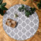 payé Outdoor Teppich Rund - 120x120cm - Wetterfest - Grau Weiß - Netz Raute - Teppiche für Terrasse Balkon Garten Indoor