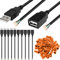 Xiatiaosann Câble USB, USB 2.0 Type A Femelle Mâle vers 4 Broches DIY Cordon de Charge de Données de Fil Ouvert, Remplacer DIP USB pour Arduino, Alimentation USB DIY, 5 Paires