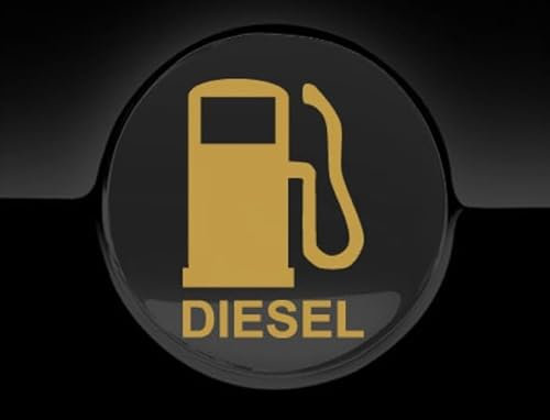 Diesel Fuel Only Fuel Cap Cover Car Sticker Multicolour (Fuel-Gold)