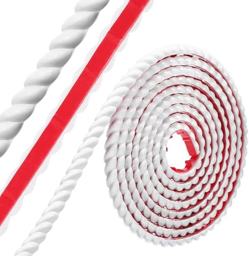 ULTECHNOVO 5M Wallpaper Border Self Adhesive, 3D Peel and Stick Wall Molding Trim for Walls, Flexible Ceiling Moulding Trim for Cabinet, Mirror Frame, Background Wall