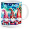 MoonWorks® Tasse Weihnachten Wintertasse Weihnachtstasse XMAS Schneemann Wichtel Aquarell weiss standard