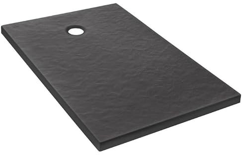 Jacob Delafon - Receveur de Douche Extraplat IPSO - 160x90x4 cm - Antiglisse - Fabrication Française - Matériaux Recyclés - 0 Ressaut - Anthracite - E62309-AGM