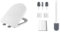 Ibergrif M41001, Abattant WC Forme D, Cuvette Toilette avec Frein de Chute, Lunette WC & M34151-2, Brosse WC Silicone - Brosse Toilette et Supports, Anti-goutte, Antibactérienne