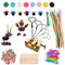 Handbohrer Kinder Kastanienbohrer Set mit Kastanienhalter, Handbohrer Holz mit 1,5-5 mm Bohrer Kastanien Basteln, Perlentiere Bastelset Chestnut Nagelbohrer DIY Set Hand Drill Herbst Bastelset