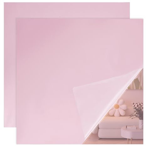 OLYCRAFT 2Pcs Specchio d'oro Rosa Fogli acrilici 3x3x.3 cm Fogli acrilici a Specchio Riflettente Fogli acrilici Tagliati al Laser Fogli acrilici Quadrati per Artigianato Fai da Te Taglio Laser
