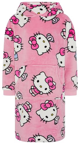 Hello Kitty - Decke Hoodie Kinder Fleece Übergröße Kapuzenpullover Mädchen - 4-6 Jahre: 116cm